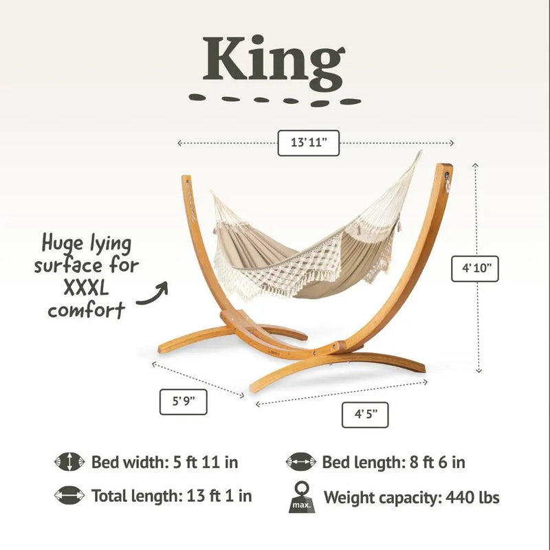 LA SIESTA Bossanova classic swing hammock, kingsize (180 cm width) La Siesta