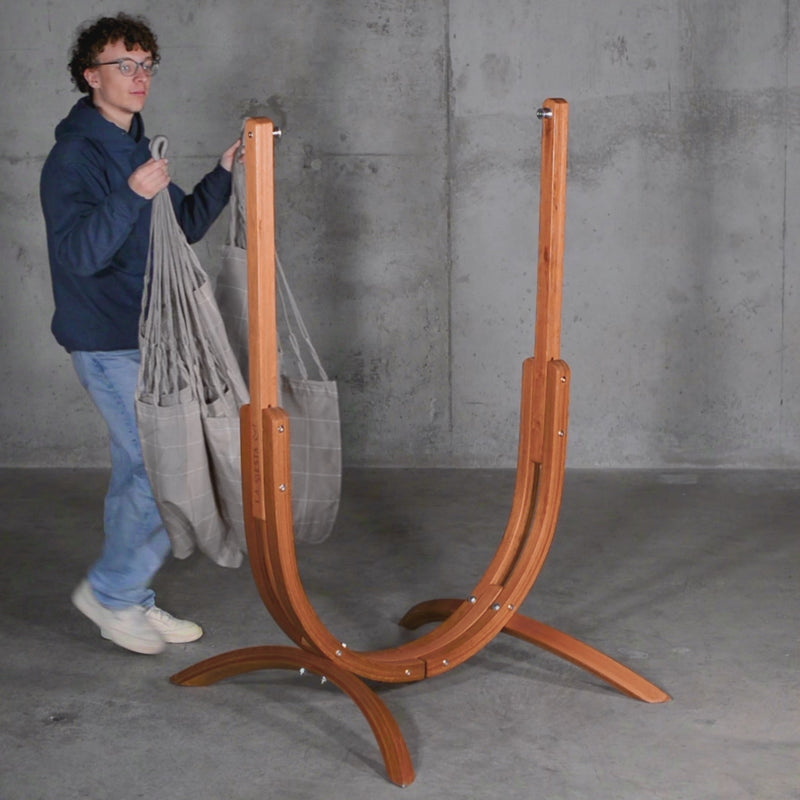 LA SIESTA Udine Outdoor hammock chair with wooden stand (115 cm)