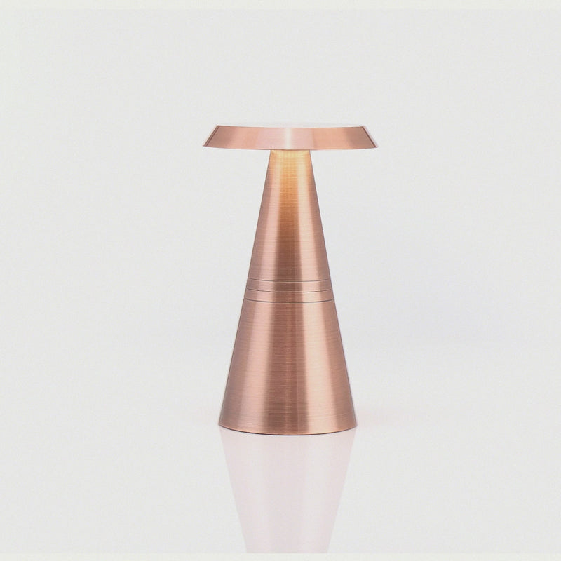 Filini Cone metal table lamp, antique copper