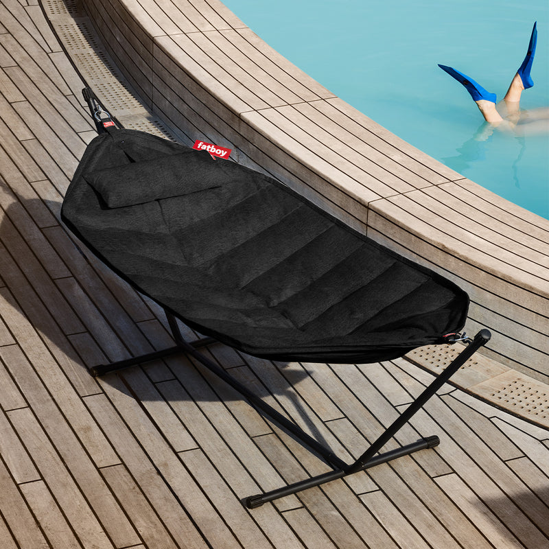 Fatboy Superb Hammock with Pillow and Black Frame (Thunder)- 50% OFF