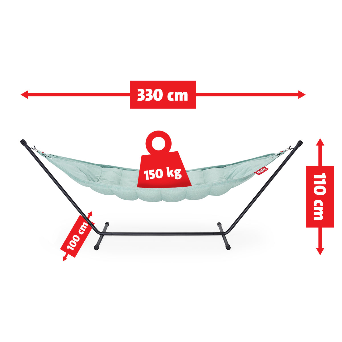 Black PVC Coated Metal Stand for Seafoam Hammock Swing