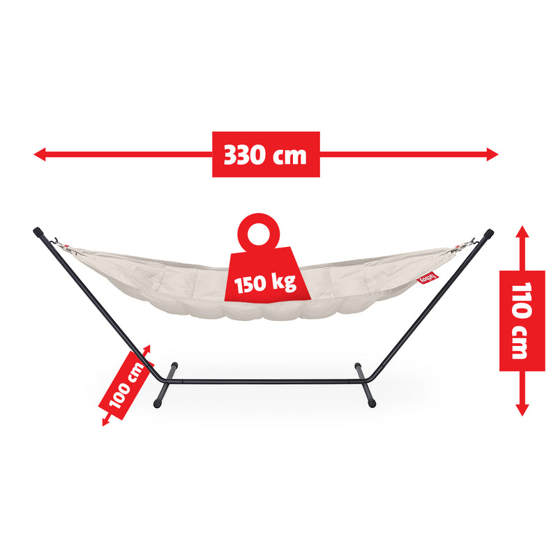 Fatboy Superb Hammock with Pillow and Black Frame (Sahara)