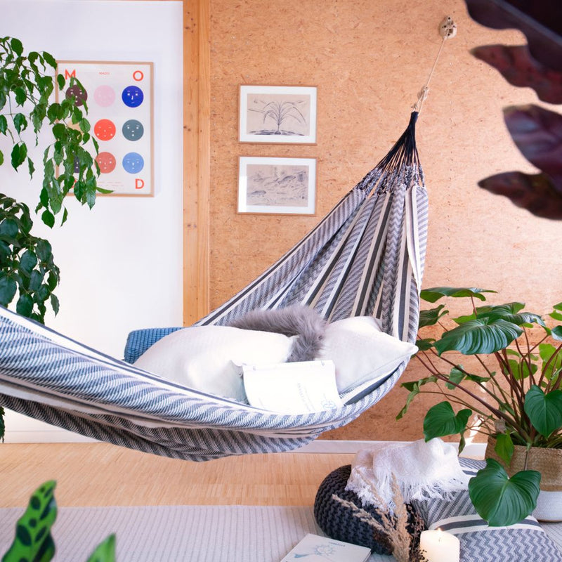 LA SIESTA Flora Organic cotton classic swing hammock, double (160 cm width). Stand optional.