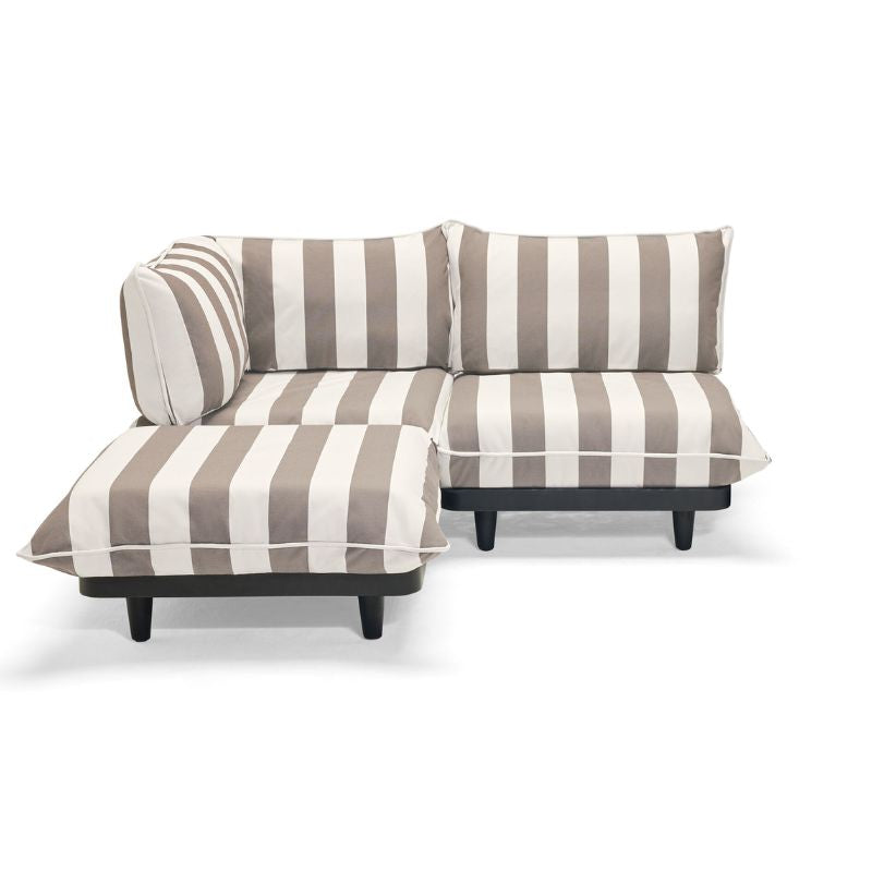 Fatboy Paletti 2-Seater Outdoor Sofa with Footstool (Stripe Cacao)