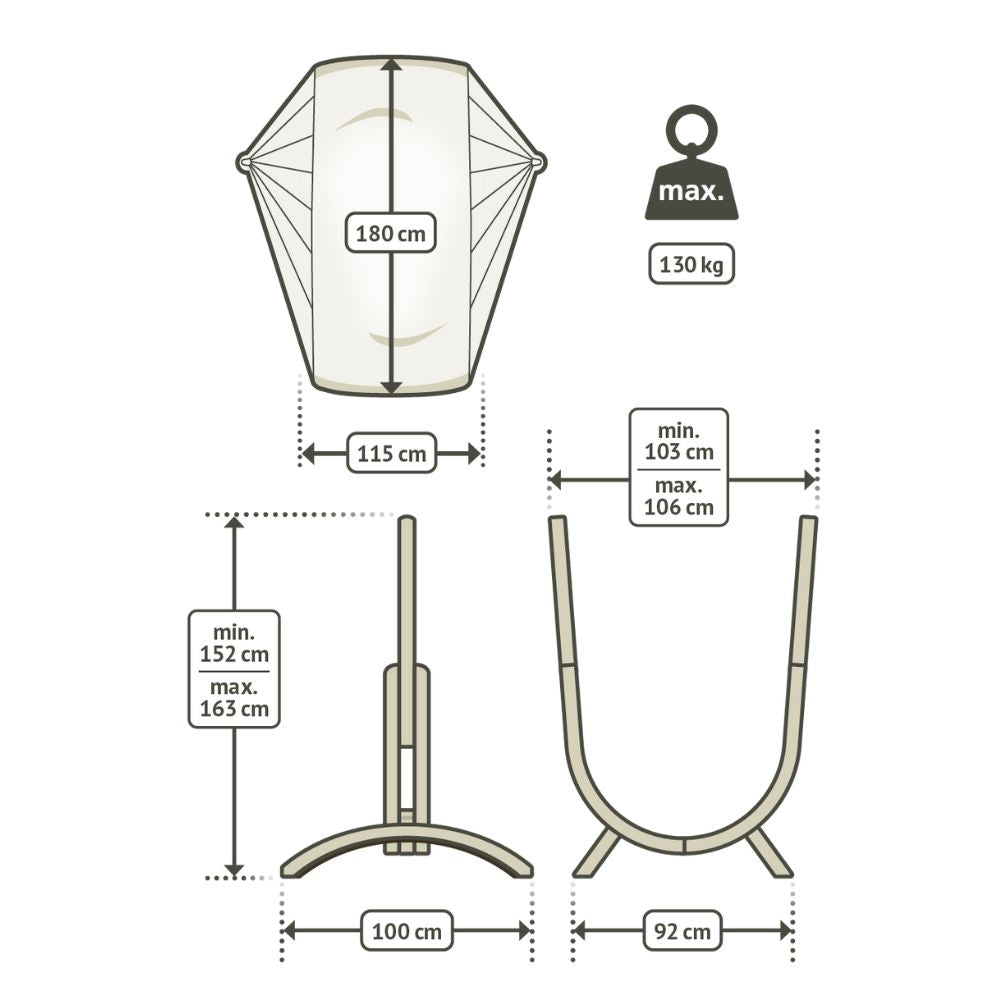 LA SIESTA hammock chairs are removable and machine washable