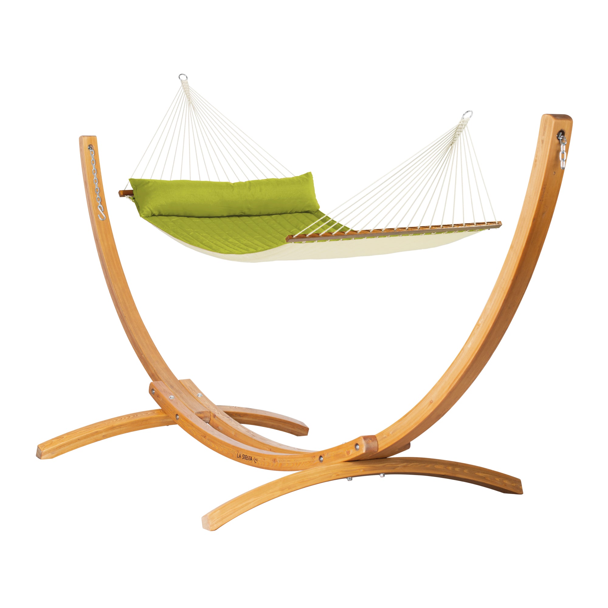 LA SIESTA Alabama Kingsize Hammock with Wooden Stand (Size XL - 140 cm)