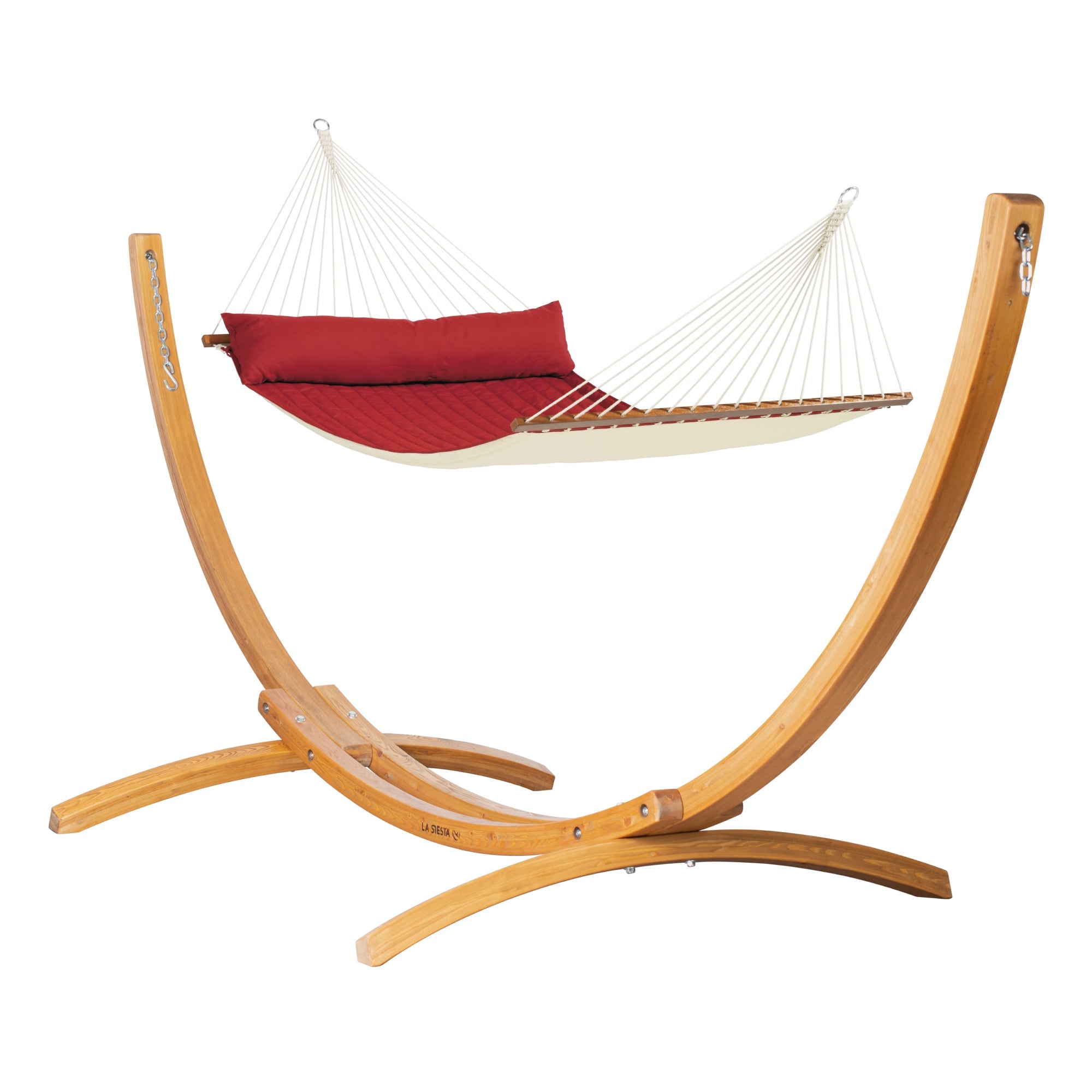 LA SIESTA Alabama Kingsize Hammock with Wooden Stand (Size XL - 140 cm)
