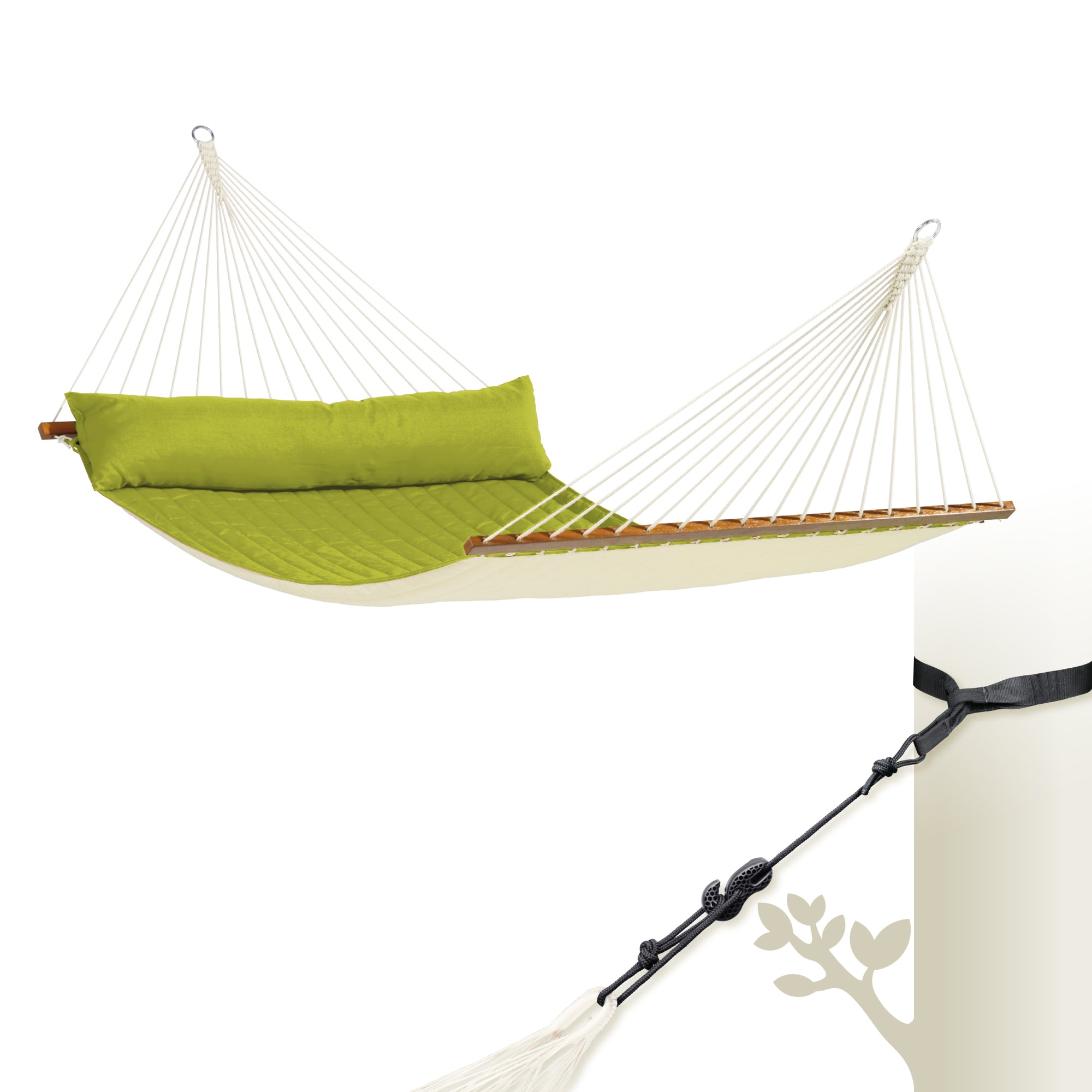 LA SIESTA Alabama Kingsize Hammock Swing with adjustable Larch wood stand