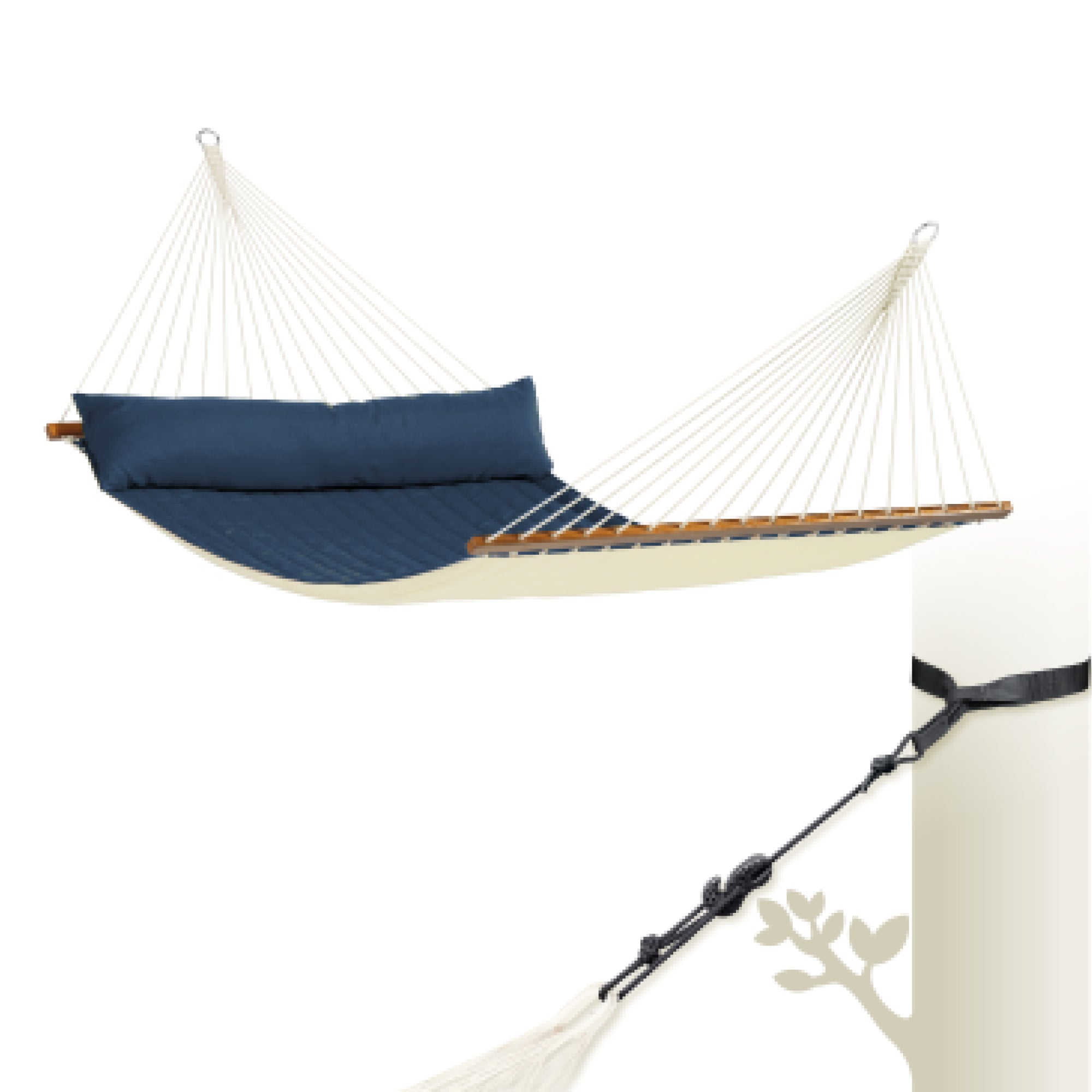 LA SIESTA Alabama Kingsize Hammock Swing with adjustable Larch wood stan