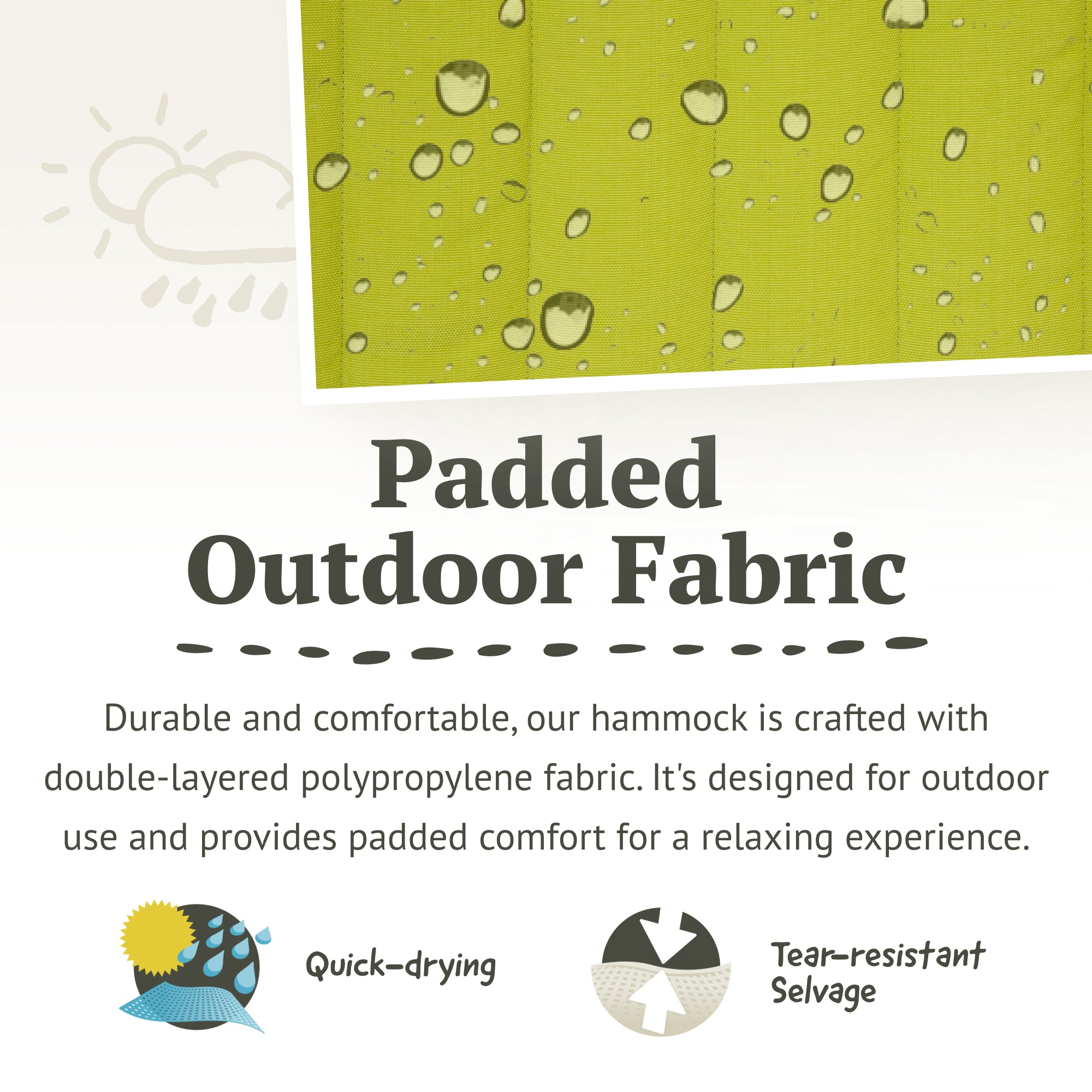 LA SIESTA Alabama Oversized Hammock Swings for 2 people