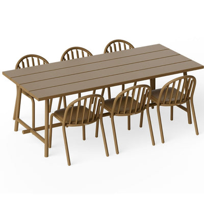 Fatboy Fred's Outdoor Dining Table and Chair Set (6-Seater)