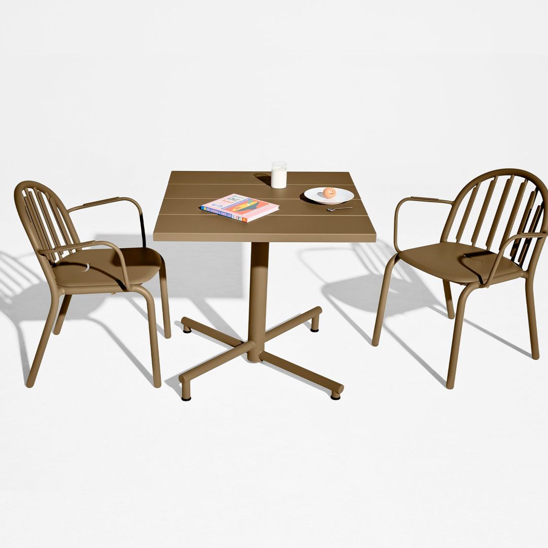 Fatboy Fred's Bistreau Square Table and Armchair Set (2-Seater)