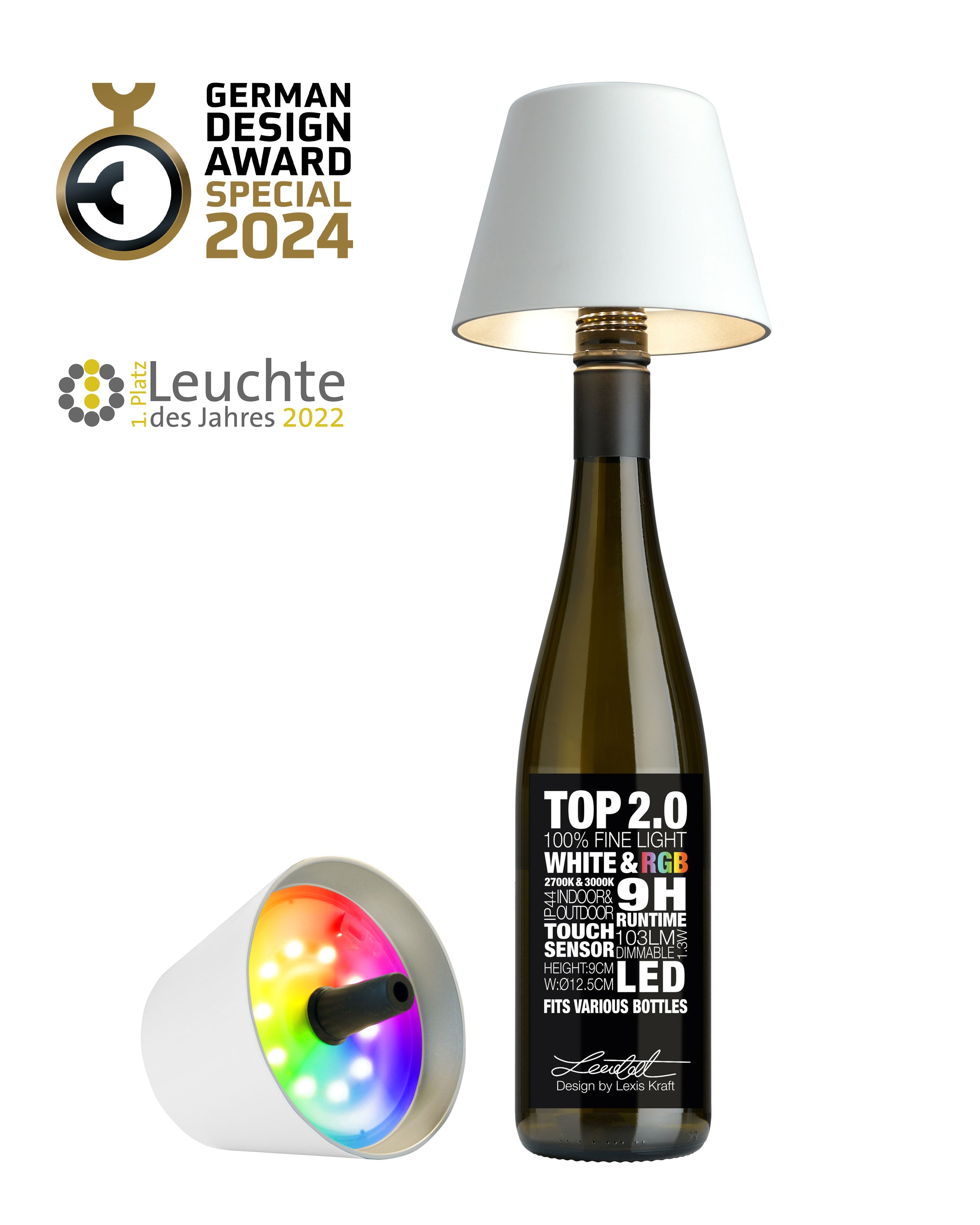 Sompex Top 2.0 Bottle Table Lamps are Suitable for indoor and outdoor use