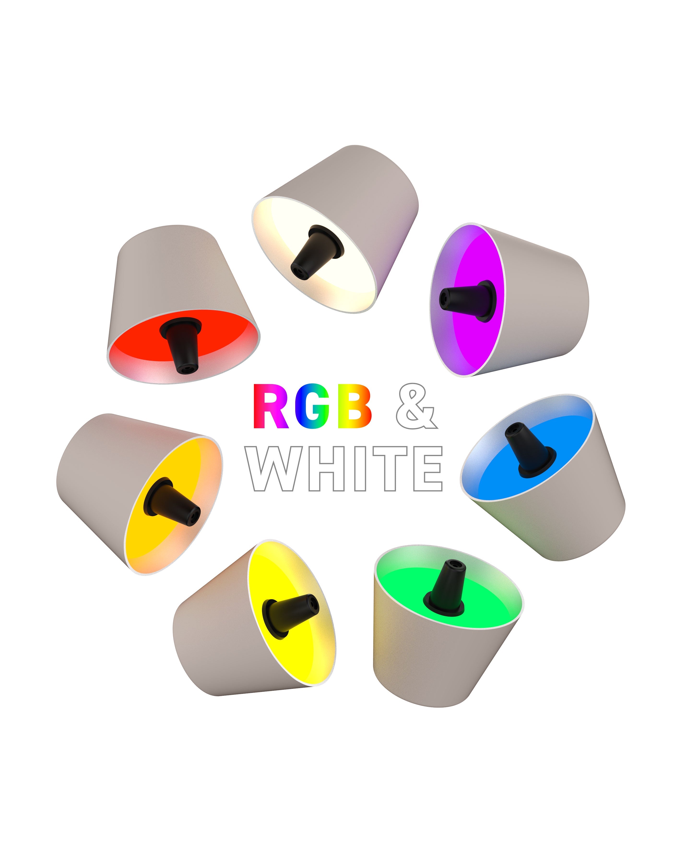 Sompex Top 2.0 Table Lamp is a Rechargeable LED light with Programmable RGBW