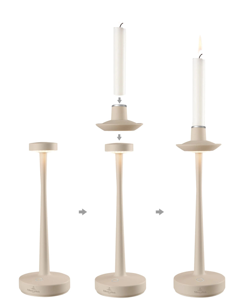 Villeroy & Boch Aarhus Table Lamp with Candle Holder (H 30 cm)