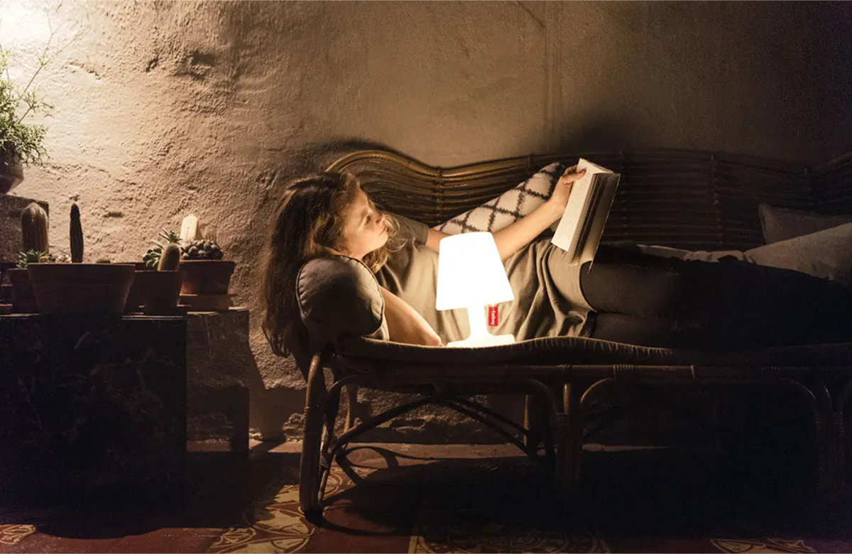 Back to school reading with the Fatboy Edison the Petit table lamp

