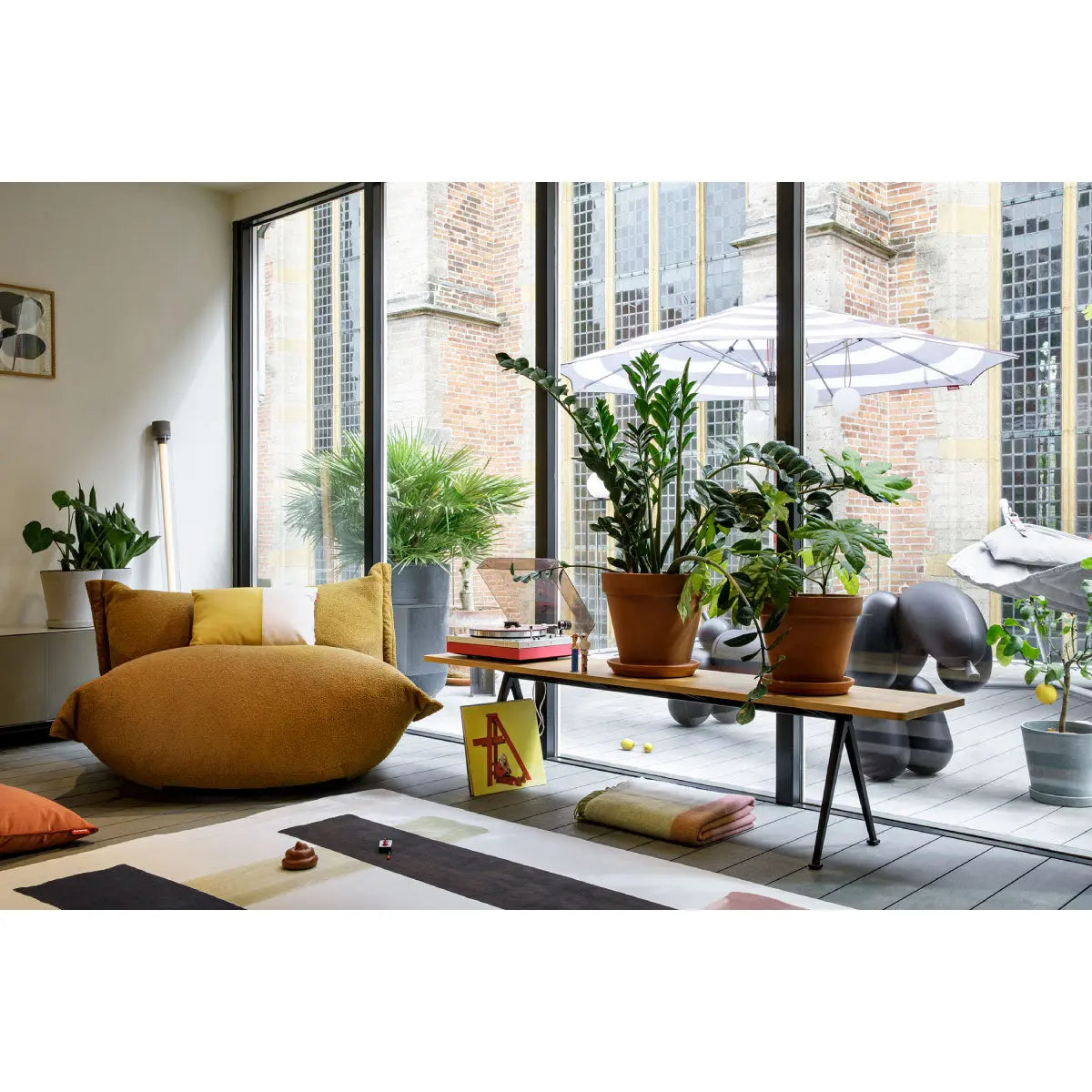 Fatboy BonBaron Lounge Chair - Sherpa Fabric Cover