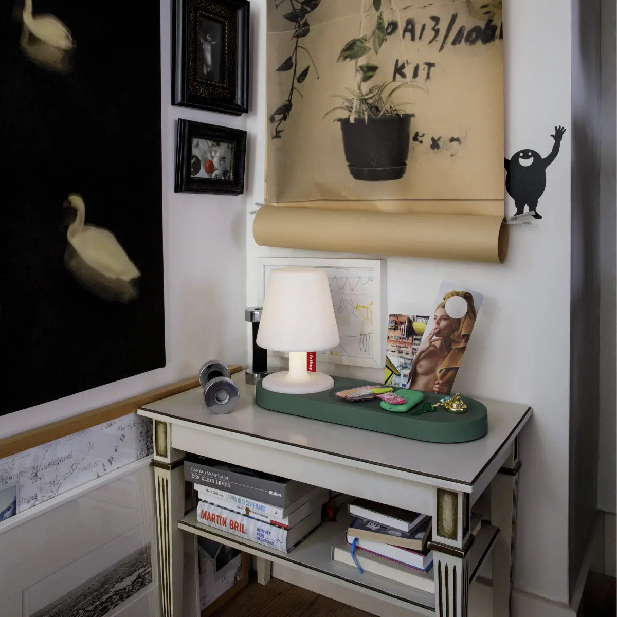 Fatboy Edison the Petit table lamp with shelf and mirror - DesertRiver.shop