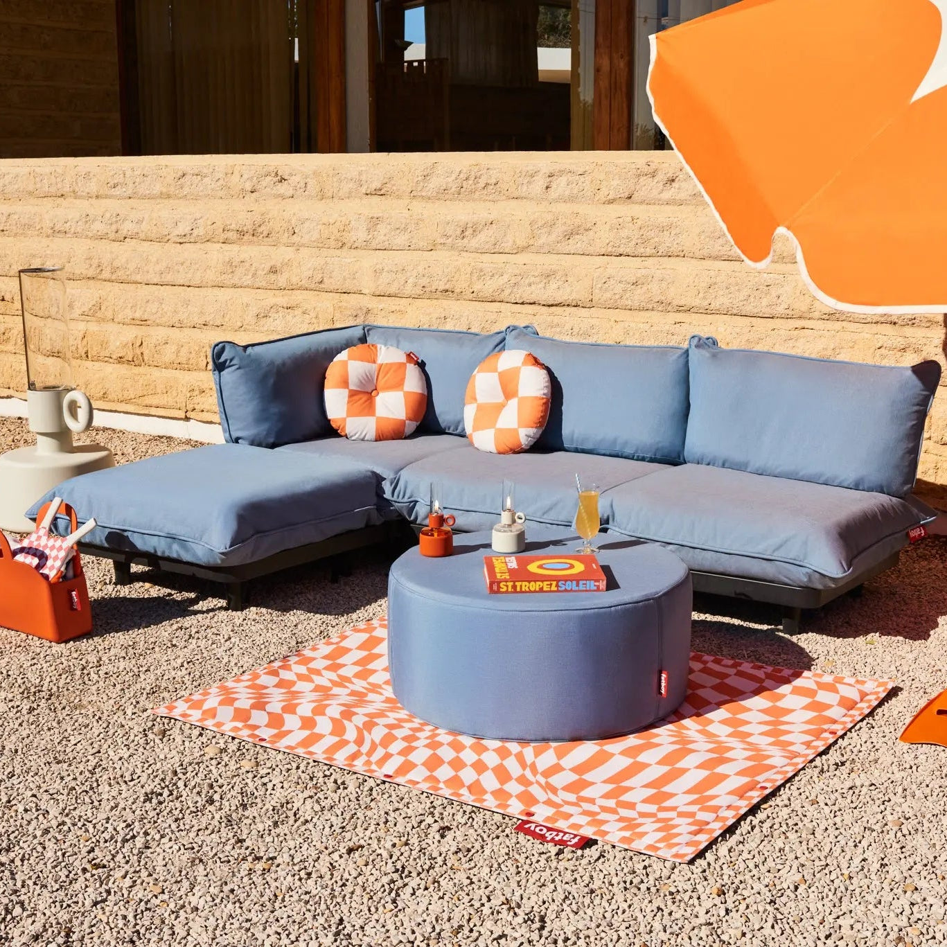 Fatboy Paletti sofa 1-seat section, storm blue - DesertRiver.shop