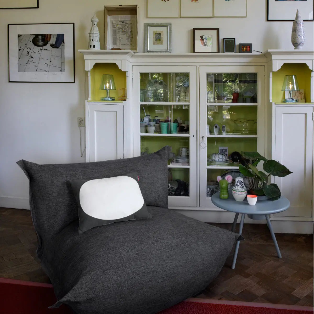 Fatboy Pop throw pillow, matcha - DesertRiver.shop