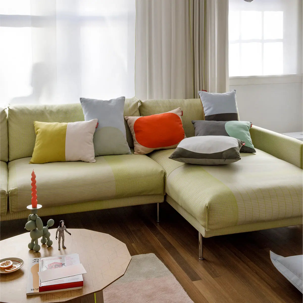 Fatboy Pop throw pillow, matcha - DesertRiver.shop