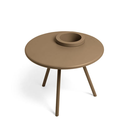 Fatboy Bakkes Side Table in Mochaccino with built-in planter, minimalist design combining function and greenery, from Desert River Shop.