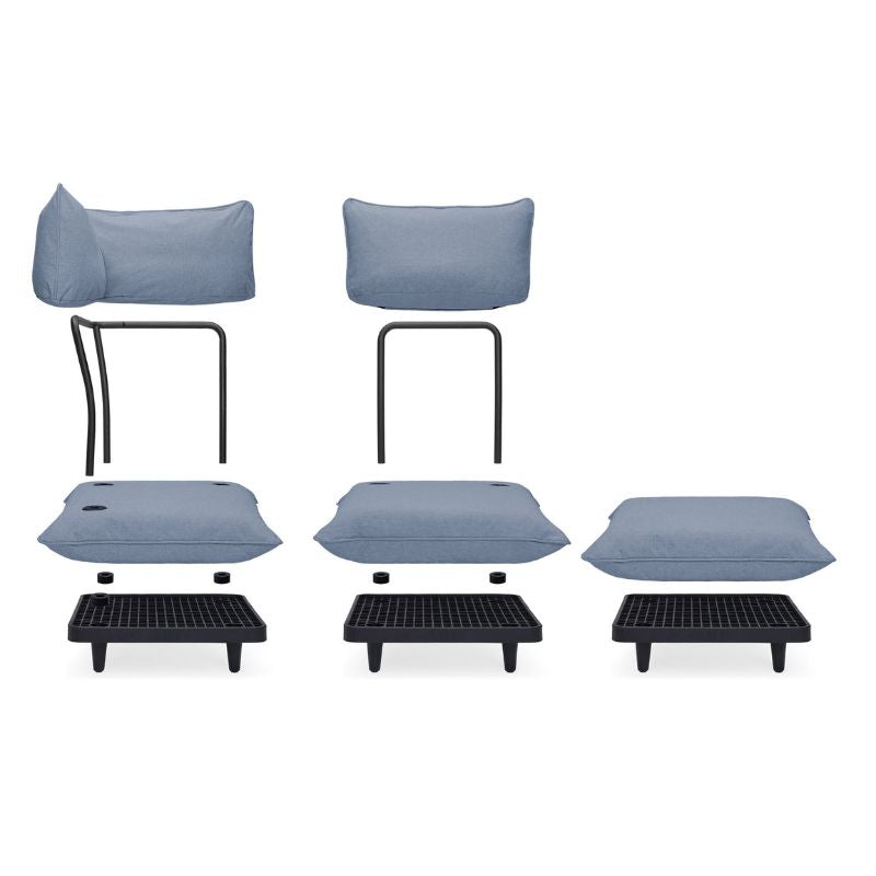 Fatboy Paletti Outdoor Daybed Lounge Set (Storm Blue)