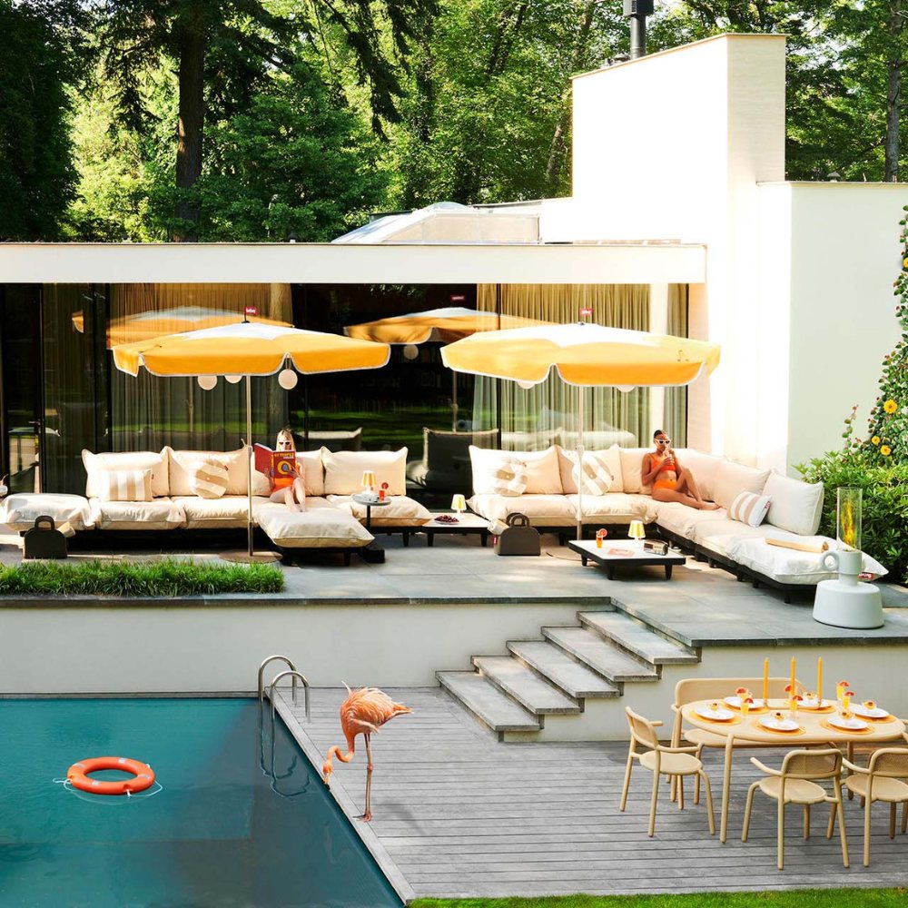 Fatboy Paletti 3-Seater Outdoor Sofa with Footstool (Sahara)