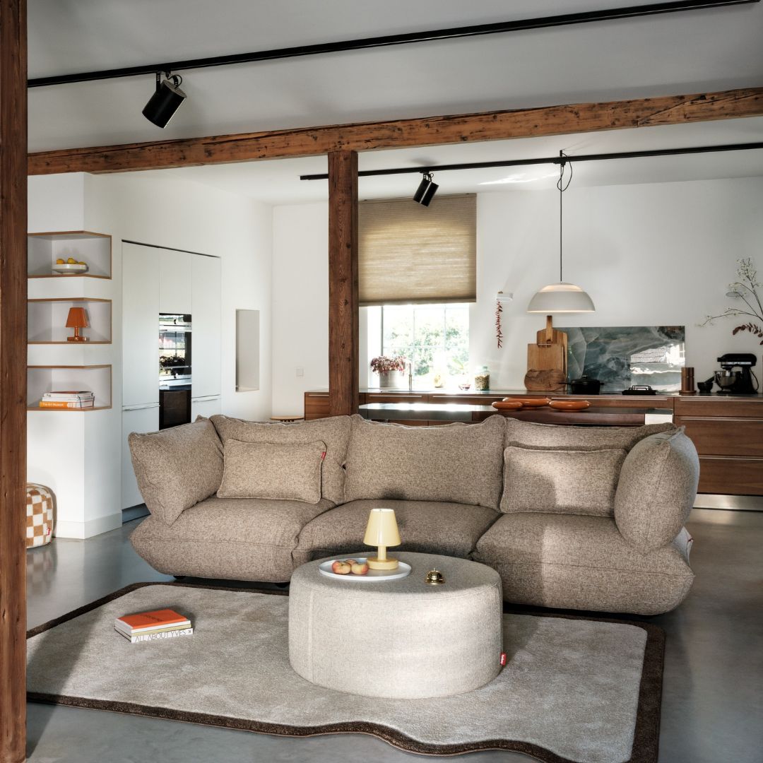 Fatboy Pfffh Boucle Recycled Round Ottoman