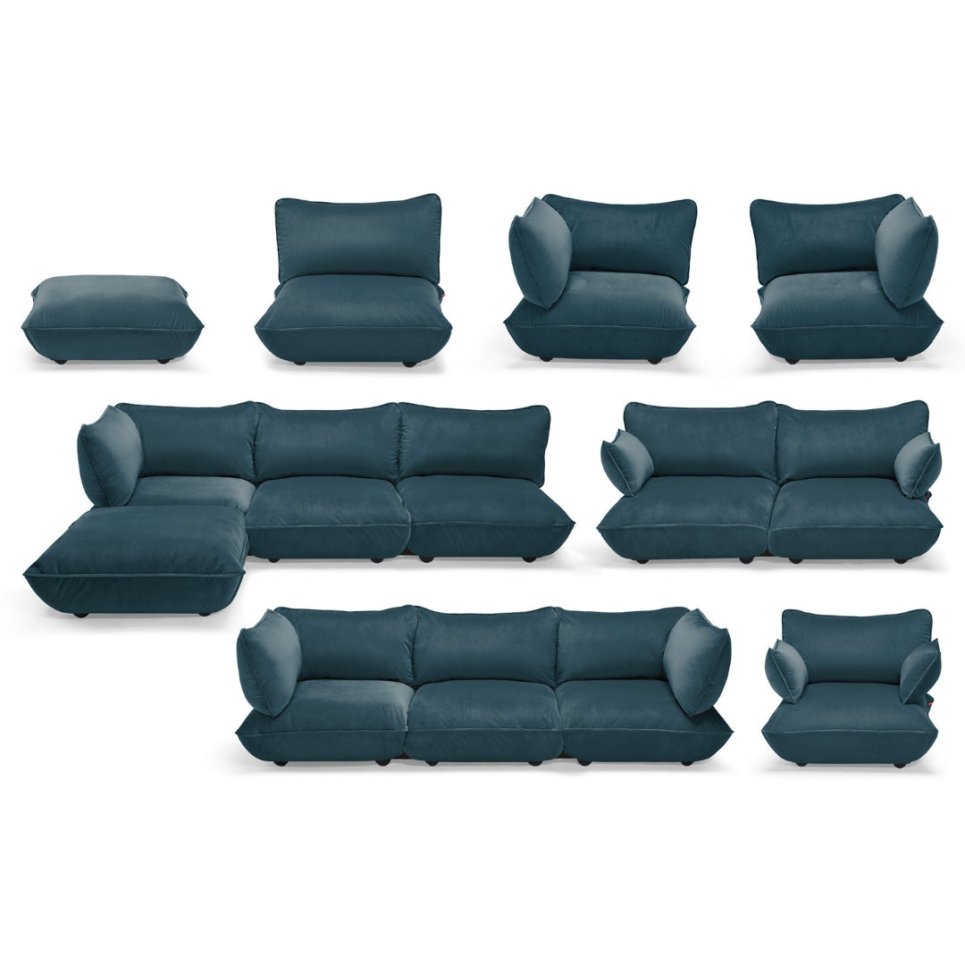 Fatboy Sumo Velvet Recycled L-Shape Sofa Set - 40% OFF