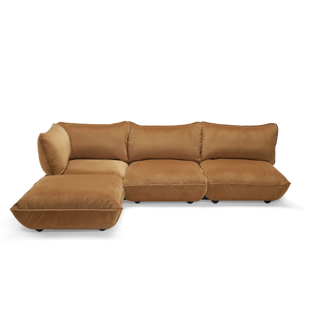 Fatboy Sumo Velvet Recycled L-Shape Sofa Set - 40% OFF