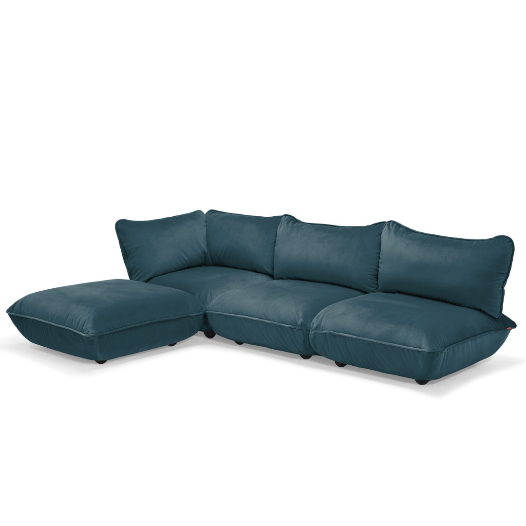 Fatboy Sumo Velvet Recycled L-Shape Sofa Set - 40% OFF