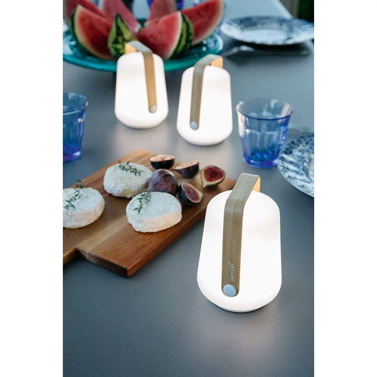 Fermob Balad set of 3 mini table lamps, bamboo (H12cm) - DesertRiver.shop