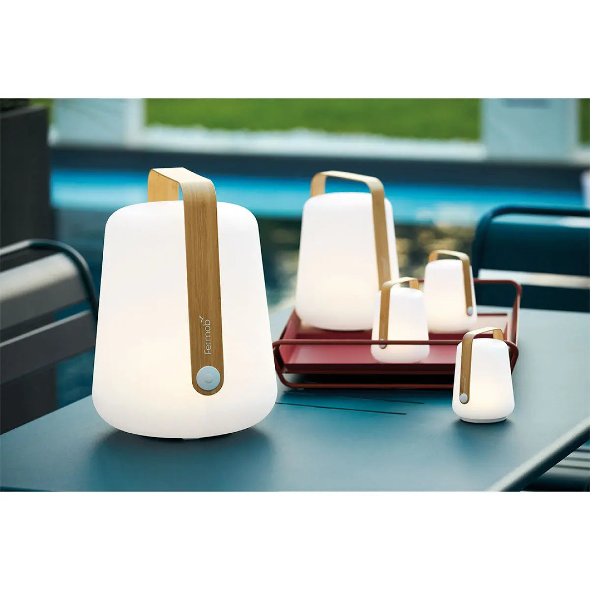 Fermob Balad table lamp, bamboo (H25cm) - DesertRiver.shop