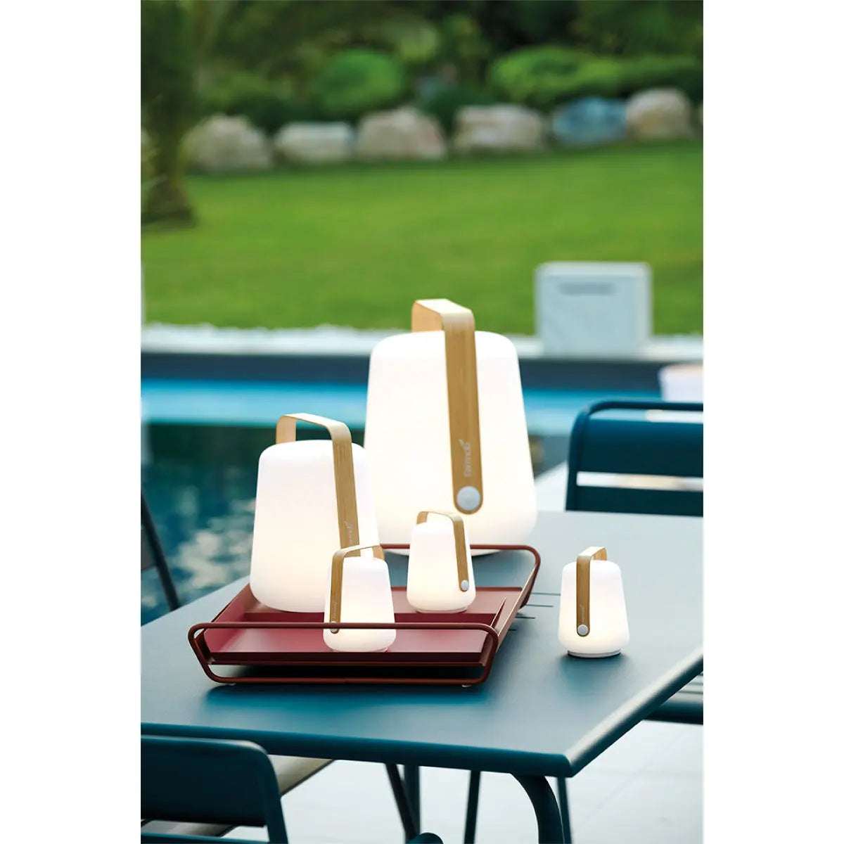 Fermob Balad table lamp, bamboo (H25cm) - DesertRiver.shop