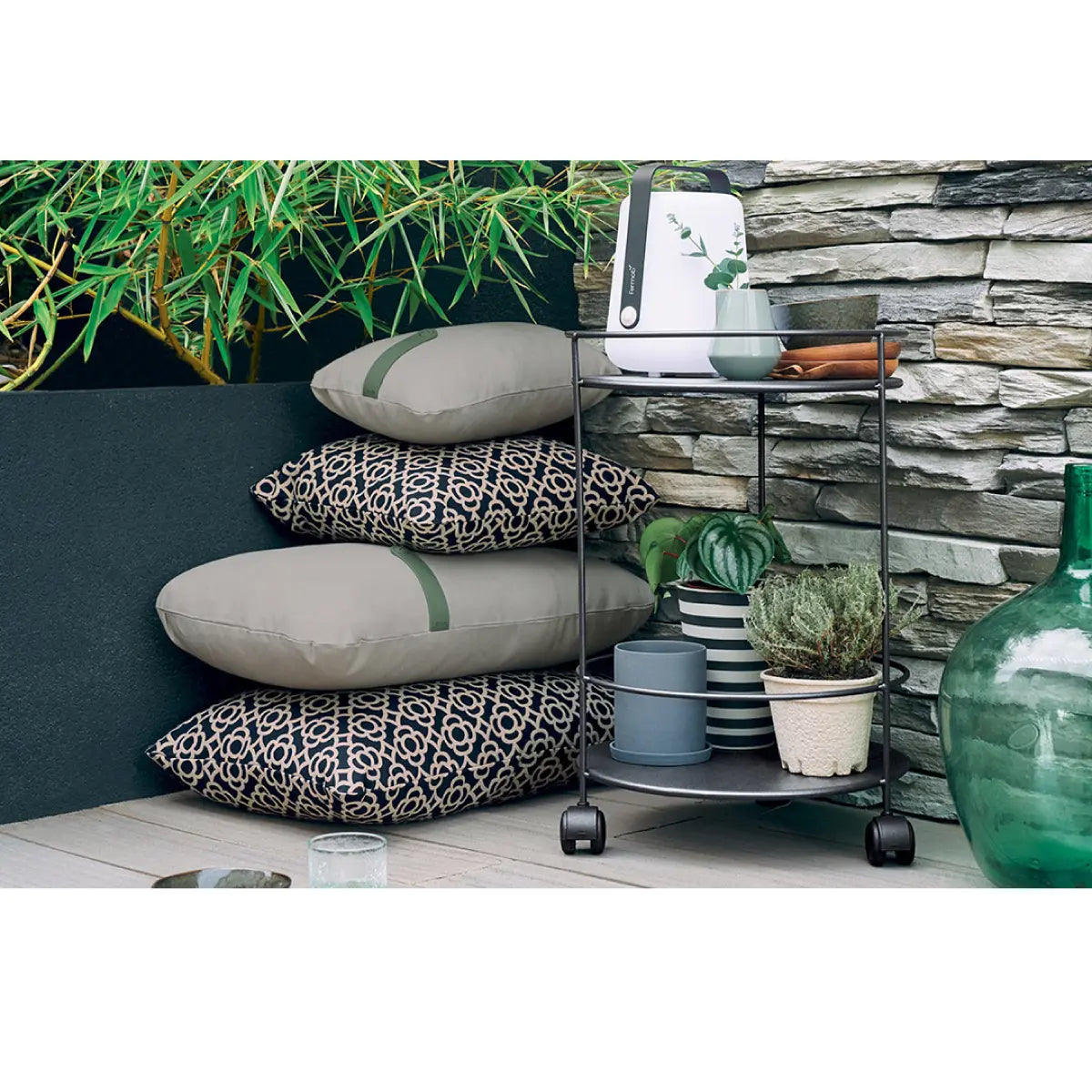 Fermob Colour Mix cushion, safari green (44 x 30 cm) - DesertRiver.shop