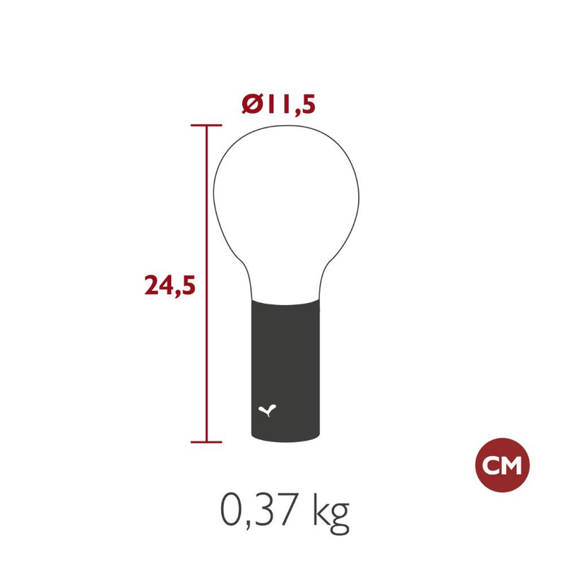 Fermob Aplo Hanging Light Lamp with Suspension Strap, H24cm