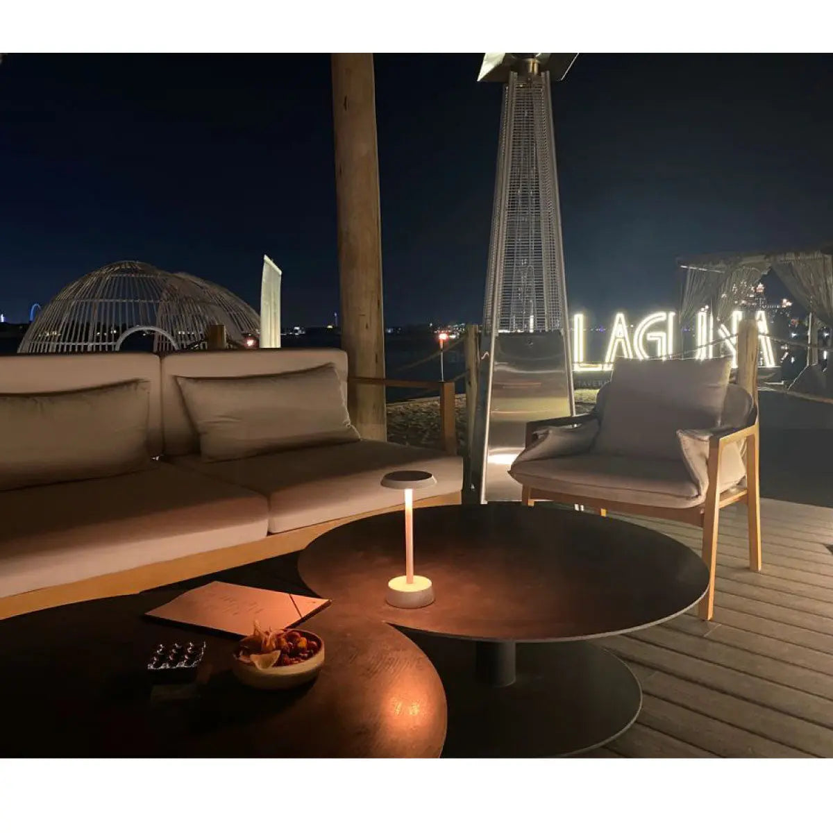 Filini Ciel metal table lamp, white - DesertRiver.shop