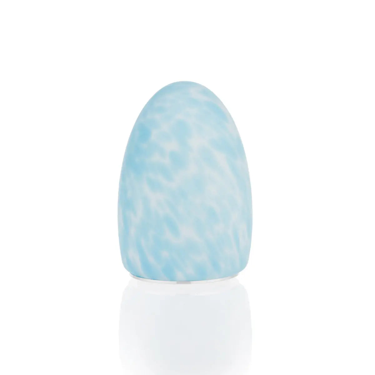 Filini Classic Egg speckle LED table lamp, blue, set of 2 Filini