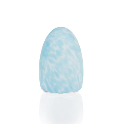 Filini Classic Egg speckle LED table lamp, blue, set of 2 Filini