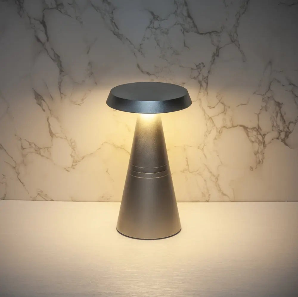 Filini Cone metal table lamp, black - DesertRiver.shop
