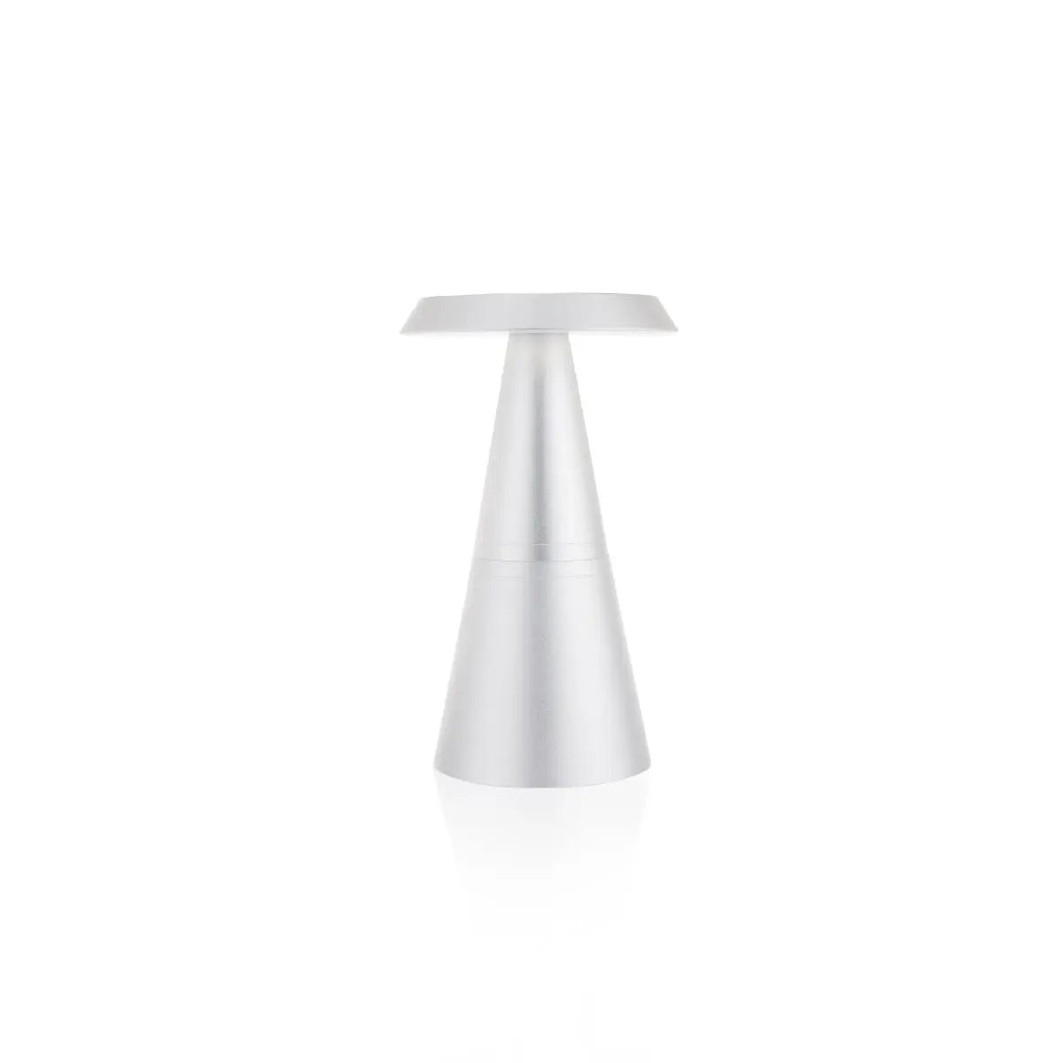 Filini Cone metal table lamp, silver - DesertRiver.shop