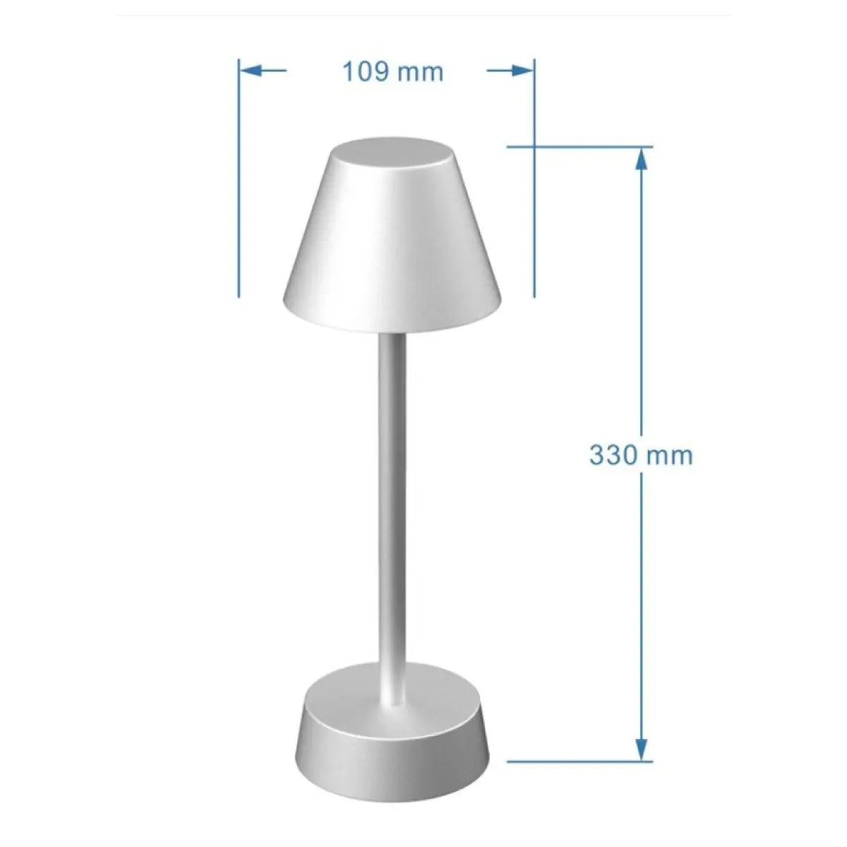 Filini Empire metal table lamp, white - DesertRiver.shop