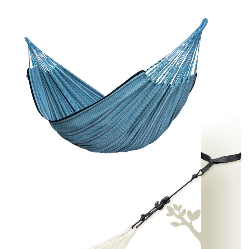 LA SIESTA Flora Organic cotton classic swing hammock, double (160 cm width). Stand optional.