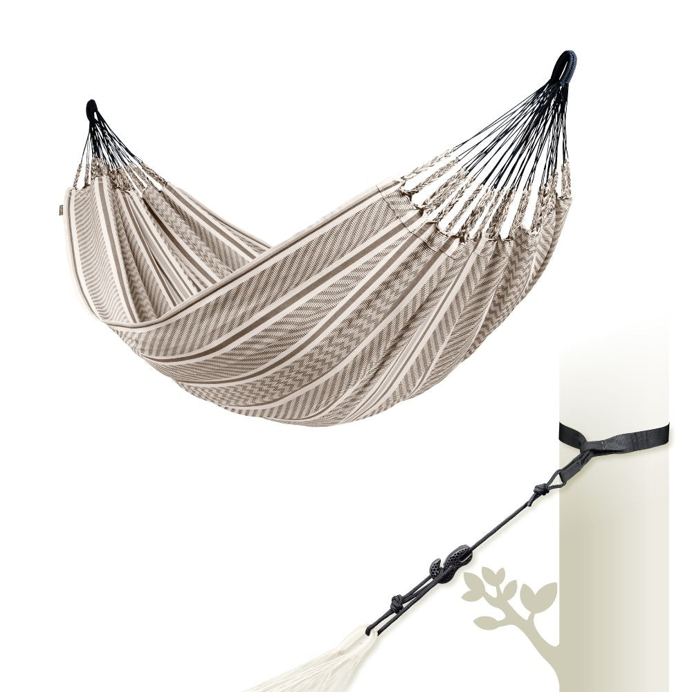 LA SIESTA Flora Double Organic Cotton Classic Swing Hammock (Size L - 160 cm)