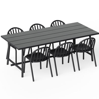 Fatboy Fred's Outdoor Dining Table and Chair Set (6-Seater)
