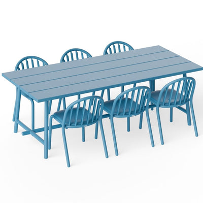 Fatboy Fred's Outdoor Dining Table and Chair Set (6-Seater)