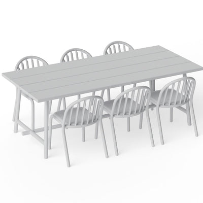 Fatboy Fred's Outdoor Dining Table and Chair Set (6-Seater)