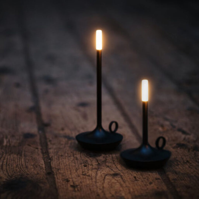 Graypants Wick Small Portable Table Lamp (Black)