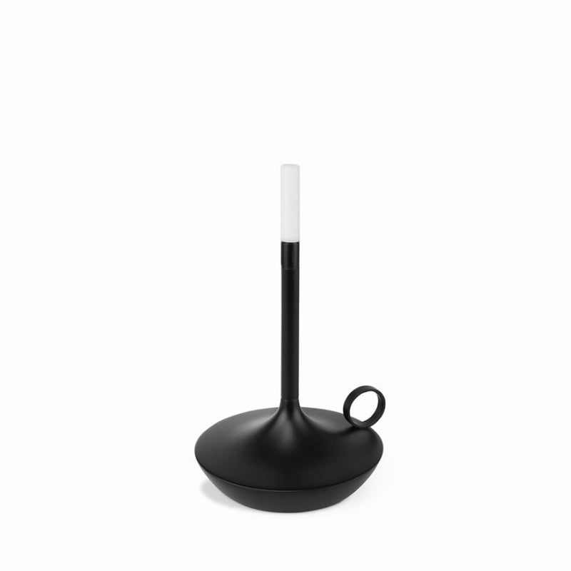 Graypants Wick Small Portable Table Lamp (Black)